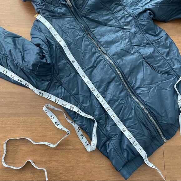 Lululemon | Women’s Scuba Hoodie Glyde Puffer Jacket Nocturnal Teal Lined Fleece - Picture 11 of 13